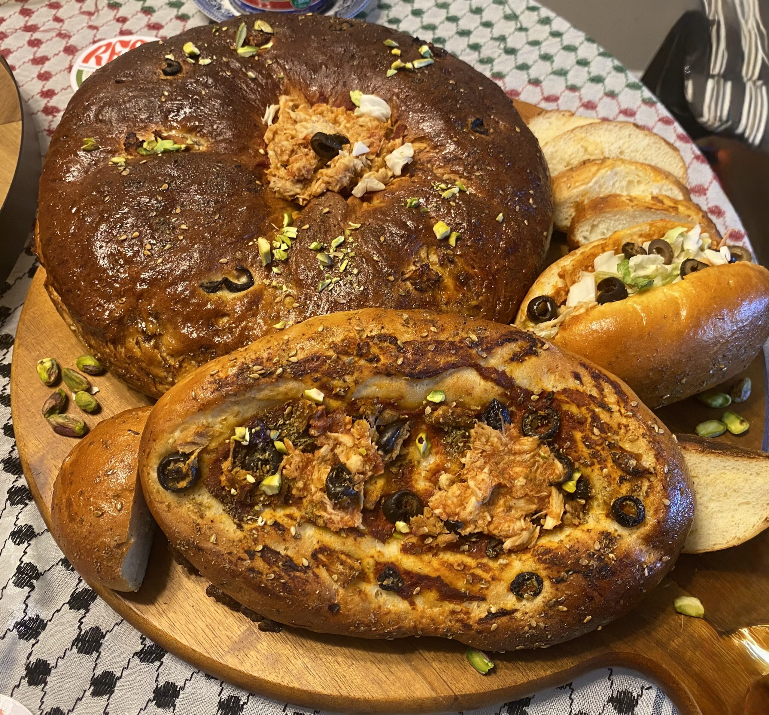 Image of zaatar potatoes semolina bread